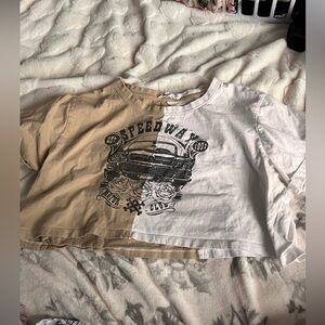 Love Peace and Lazy Days Cropped Graphic Tee